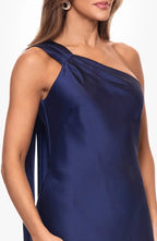 Column One-Shoulder Sleeveless Floor-Length Prom Dress