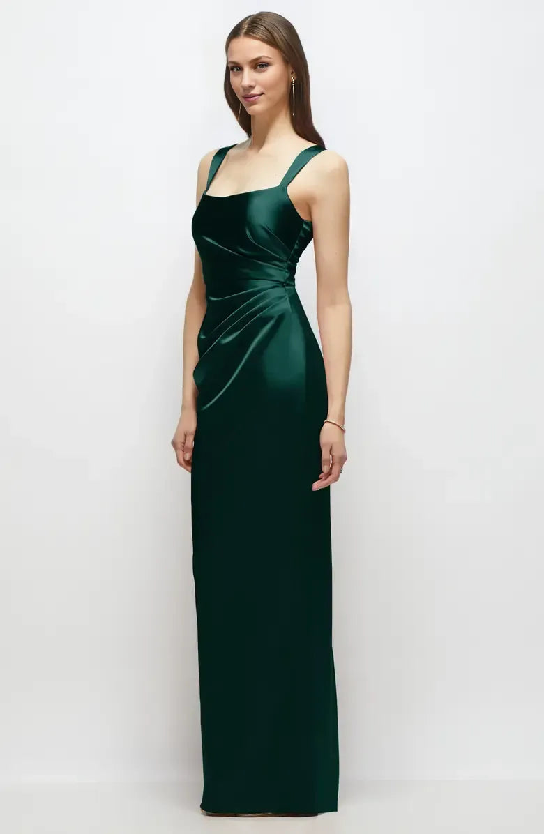 Column Square-neck Sleeveless Floor-Length Prom Dress