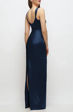 Column Square-neck Sleeveless Floor-Length Prom Dress