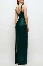 Column Square-neck Sleeveless Floor-Length Prom Dress