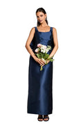 Column Square Neck Sleeveless Floor-Length Prom Dress