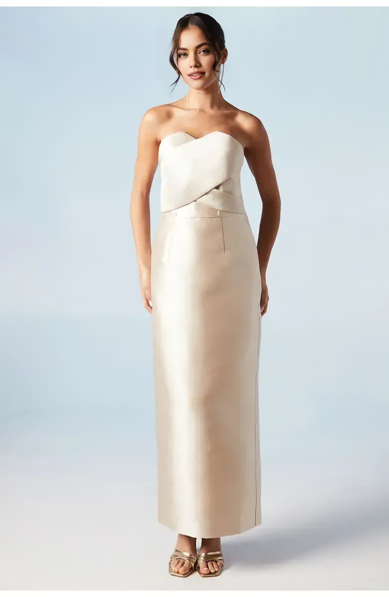 Column Sweetheart Neck Sleeveless Ankle-Length Prom Dress