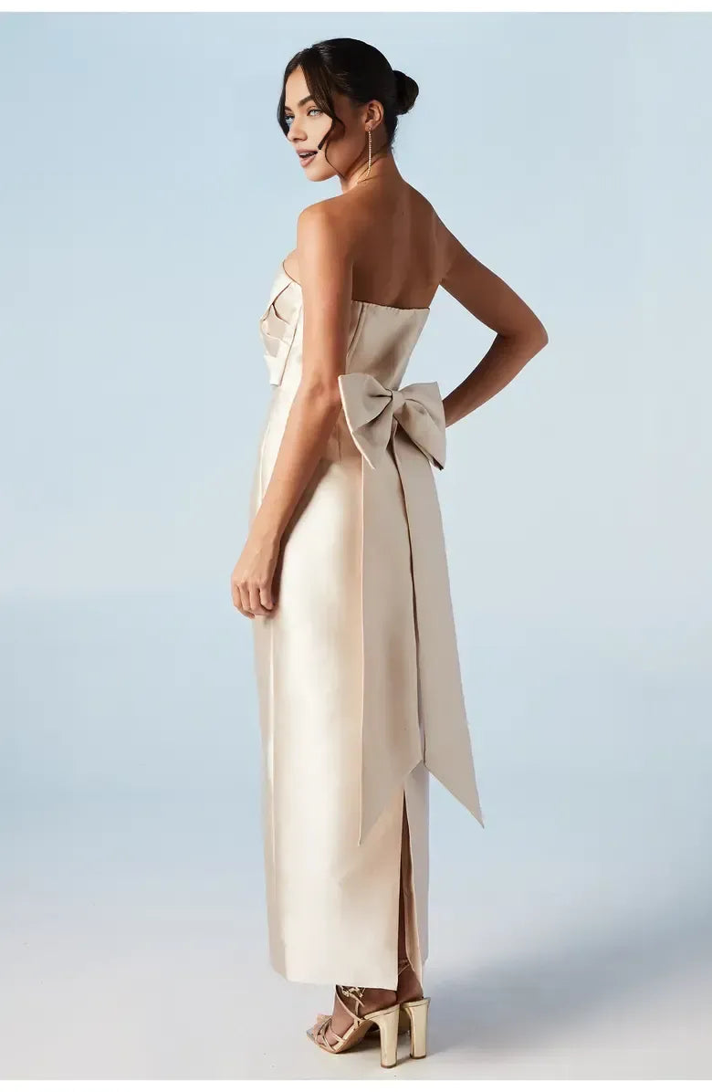 Column Sweetheart Neck Sleeveless Ankle-Length Prom Dress