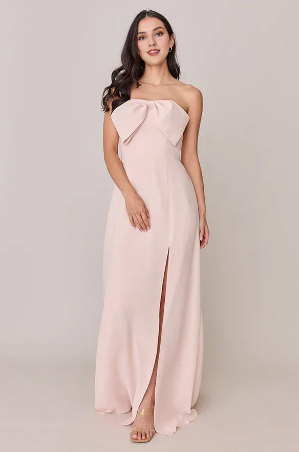 Fitted A-line Sweetheart Neck Sleeveless Up Ankle-Length Bridesmaid Dress