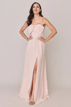 Fitted A-line Sweetheart Neck Sleeveless Up Ankle-Length Bridesmaid Dress