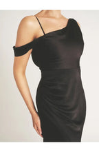 Fitted Asymmetric Neck Sleeveless Floor-Length Prom Dress