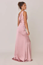Fitted Cowl Neck Sleeveless Floor-Length Prom Dress