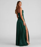 Fitted Cowl Neck Sleeveless Floor-Length Prom Dress
