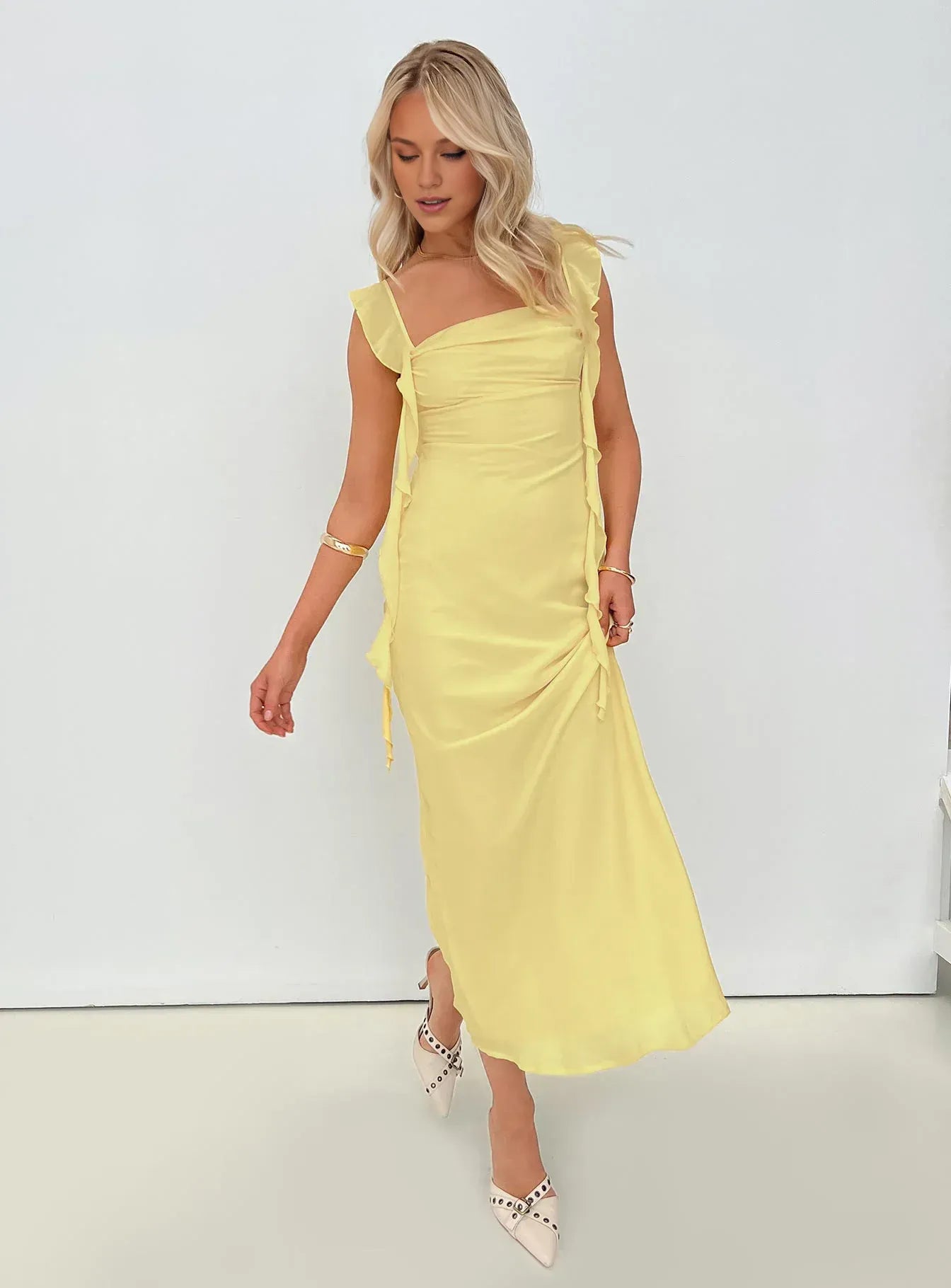 Fitted Square Neck Sleeveless Backless Floor-Length Prom Dress