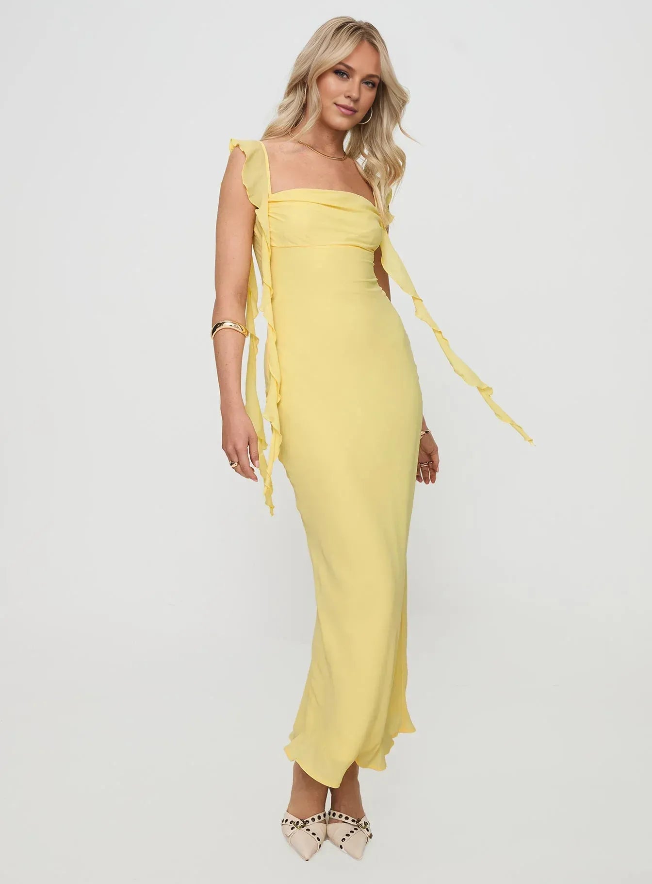 Fitted Square Neck Sleeveless Backless Floor-Length Prom Dress
