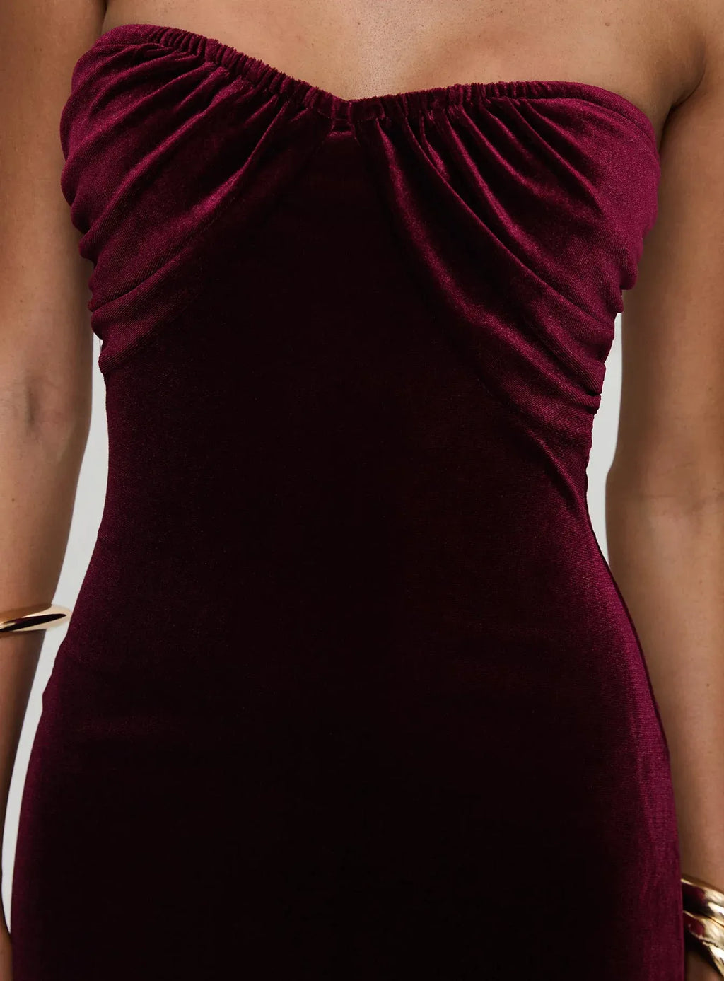 Fitted Strapless Sleeveless Backless Floor-Length Prom Dress