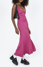 Fitted V-Neck Sleeveless Ankle-Length Prom Dress