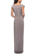 Fitted V Neck Cap Sleeves Zipper Up Floor-Length Prom Dress