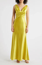 Fitted V Neck Sleeveless Floor-Length Prom Dress