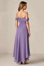 Mermaid Off the Shoulder Ruffles Ankle-Length Mother of the Bride Dress
