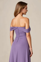 Mermaid Off the Shoulder Ruffles Ankle-Length Mother of the Bride Dress