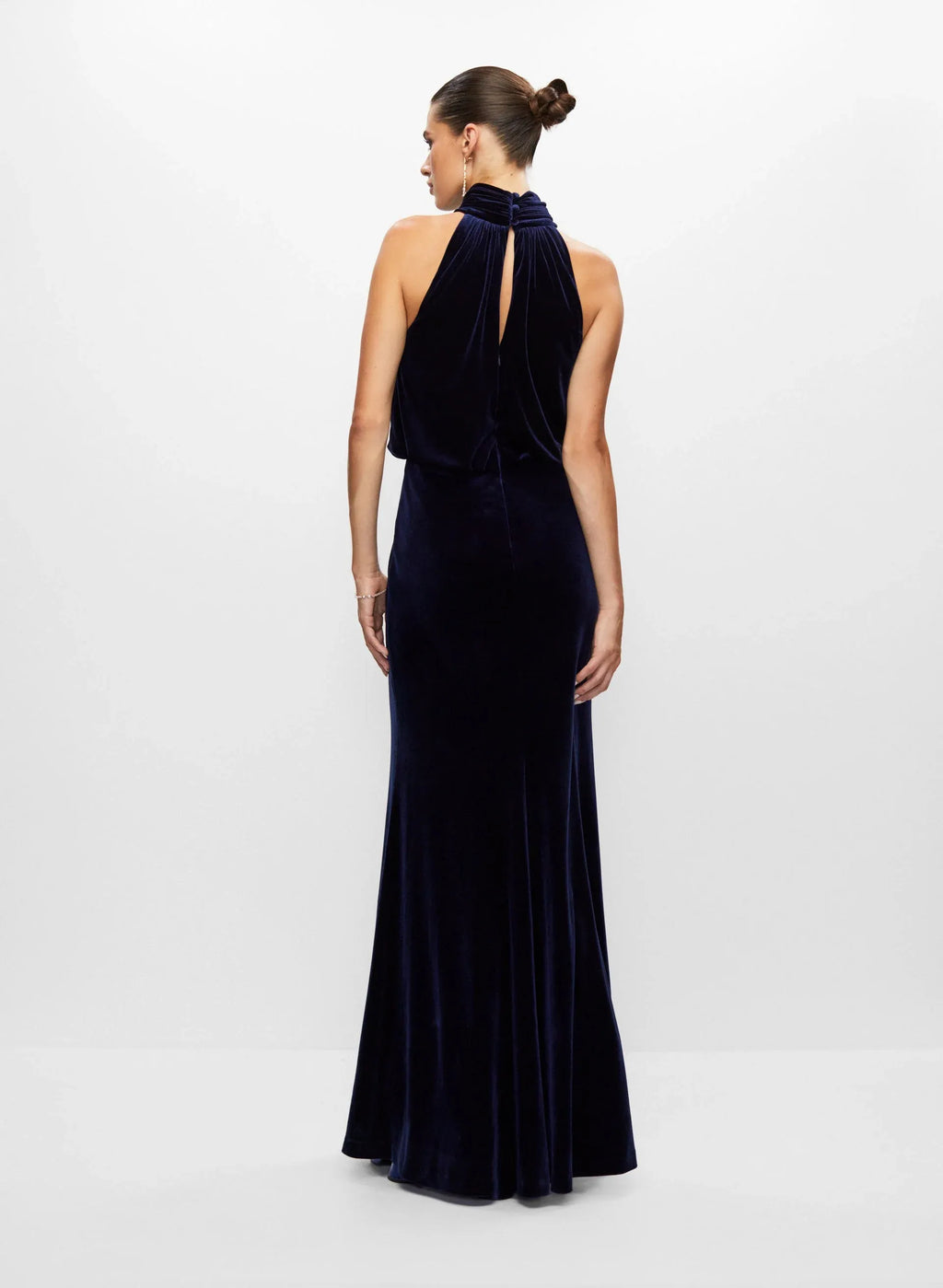 Mermaid Halter-Neck Sleeveless Floor-Length Prom Dress