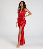 Mermaid Halter Neck Sleeveless Open Back Floor-Length Prom Dress