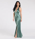 Mermaid Halter Neck Sleeveless Open Back Floor-Length Prom Dress