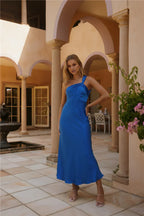 Mermaid One Shoulder Sleeveless Back Zip Ankle-Length Prom Dress