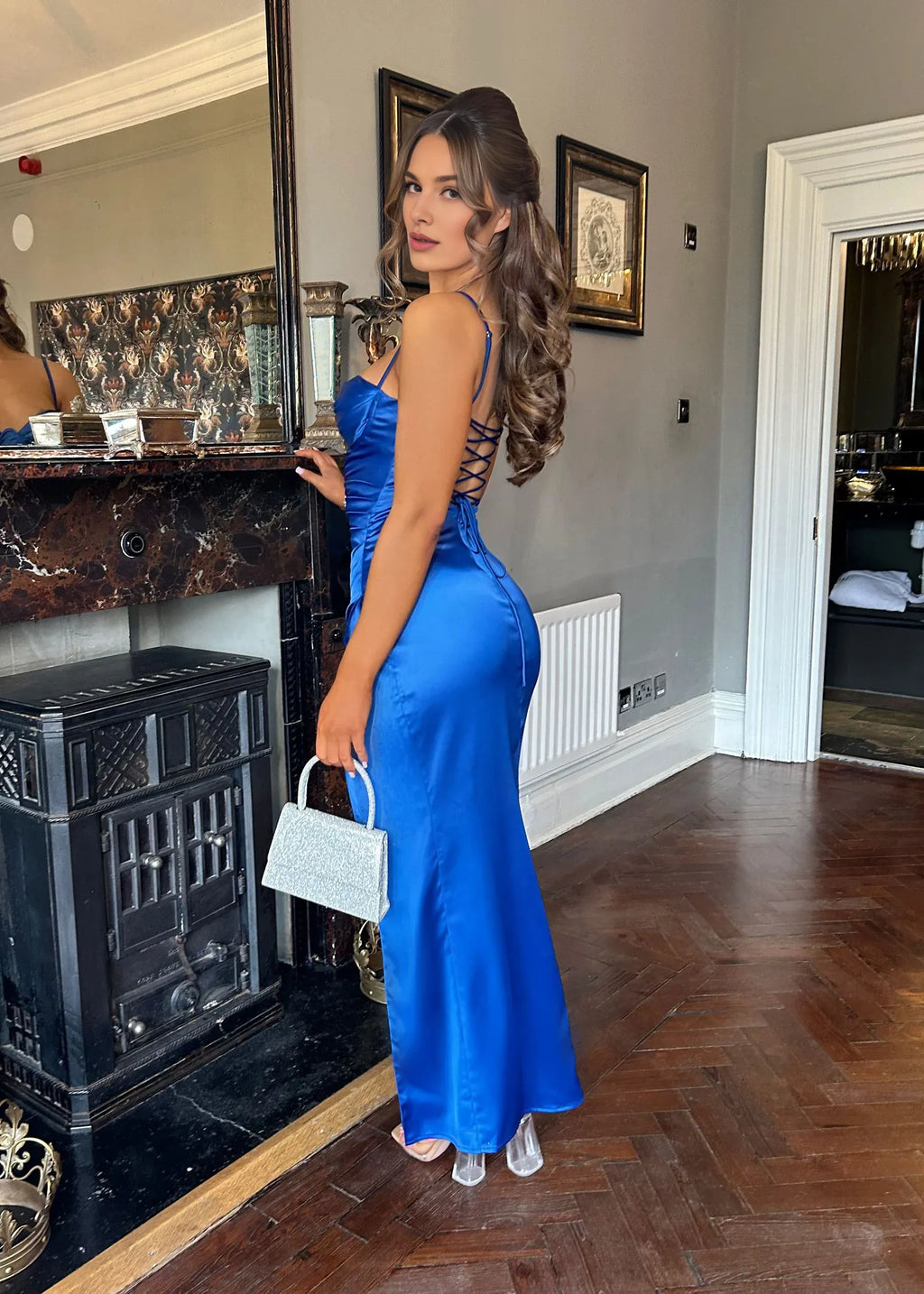 Mermaid Spaghetti Straps Sleeveless Up Floor-Length Prom Dress