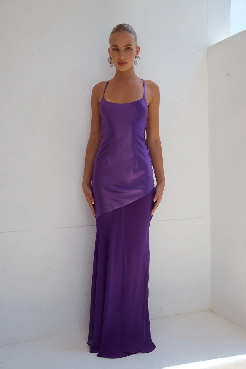 Mermaid/Trumpet Scooped Neck Sleeveless Floor-Length Prom Dress