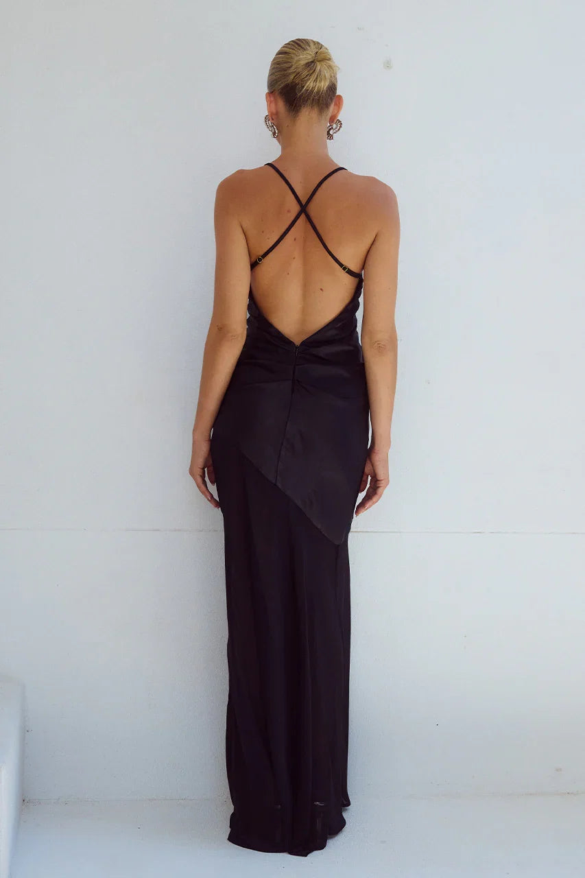 Mermaid/Trumpet Scooped Neck Sleeveless Floor-Length Prom Dress