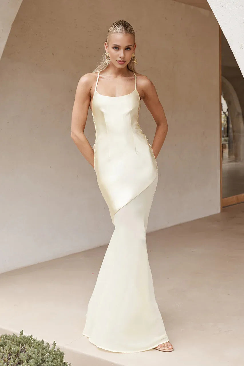 Mermaid/Trumpet Scooped Neck Sleeveless Floor-Length Prom Dress
