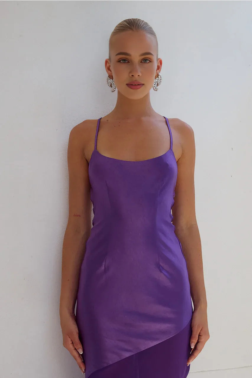 Mermaid/Trumpet Scooped Neck Sleeveless Floor-Length Prom Dress