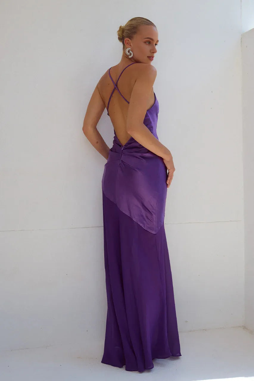 Mermaid/Trumpet Scooped Neck Sleeveless Floor-Length Prom Dress