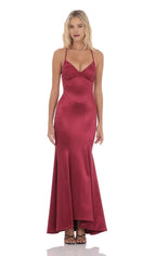 Mermaid/Trumpet Spaghetti Straps Sleeveless Up Floor-Length Prom Dress