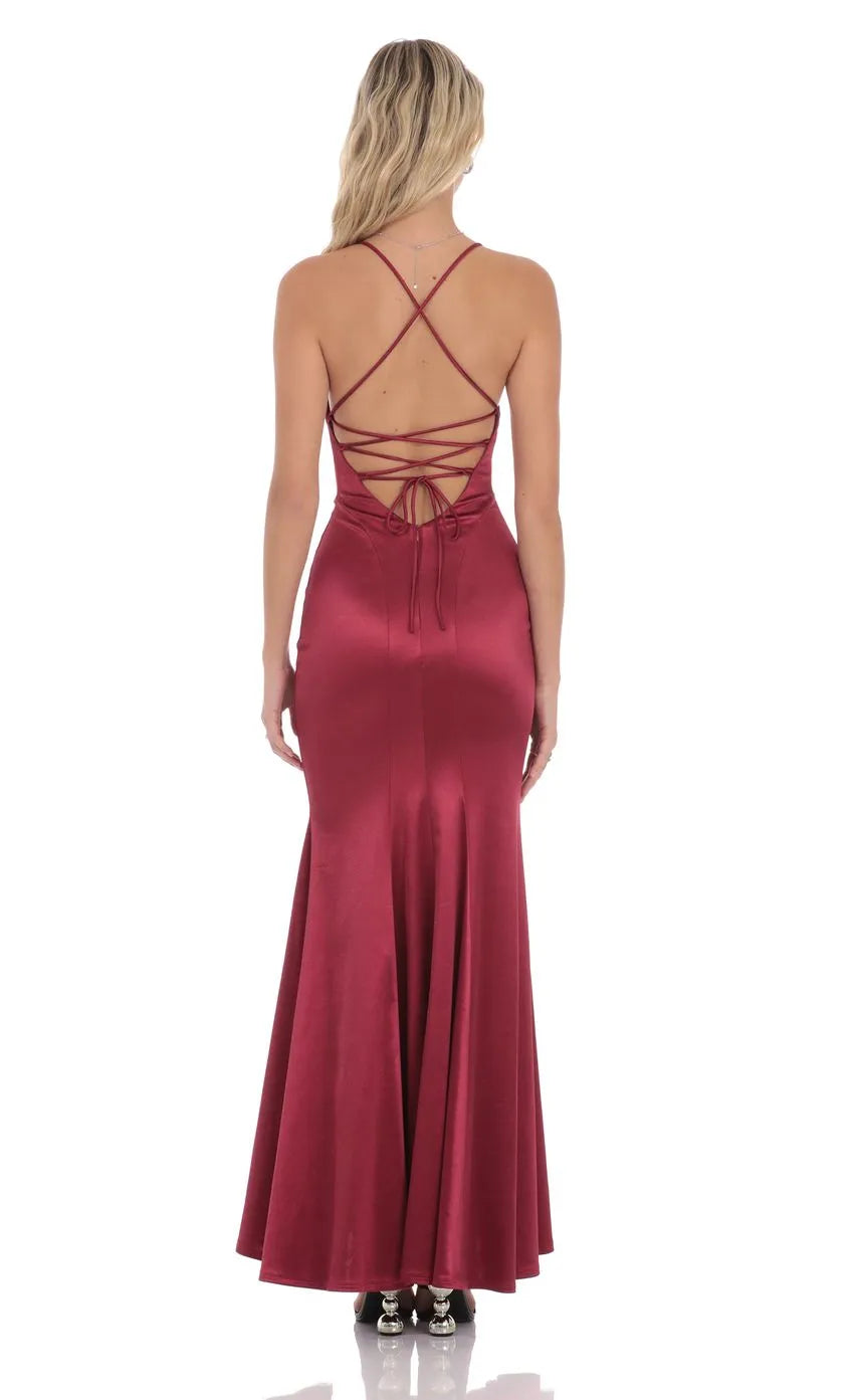 Mermaid/Trumpet Spaghetti Straps Sleeveless Up Floor-Length Prom Dress