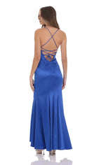 Mermaid/Trumpet Spaghetti Straps Sleeveless Up Floor-Length Prom Dress