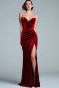 Mermaid/Trumpet Spaghetti Straps Sleeveless Floor-Length Evening Dress