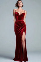 Mermaid/Trumpet Spaghetti Straps Sleeveless Floor-Length Evening Dress
