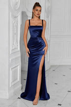 Mermaid/Trumpet Square Neck Sleeveless Sweep/Brush Train Prom Dress