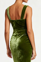 Mermaid/Trumpet Square Neck Sleeveless Sweep/Brush Train Prom Dress