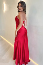 Mermaid/Trumpet Strapless Sleeveless Floor-Length Prom Dress