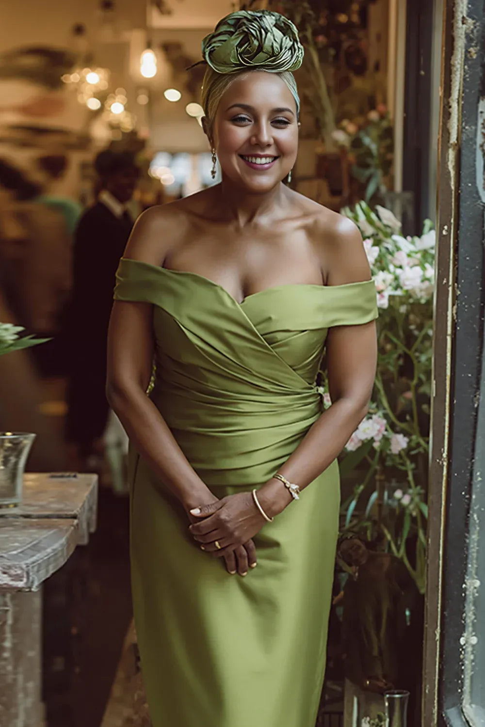 Sheath/Column Off the Shoulder Sleeveless Ankle-Length Mother of the Bride Dress