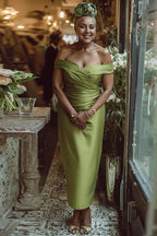 Sheath/Column Off the Shoulder Sleeveless Ankle-Length Mother of the Bride Dress