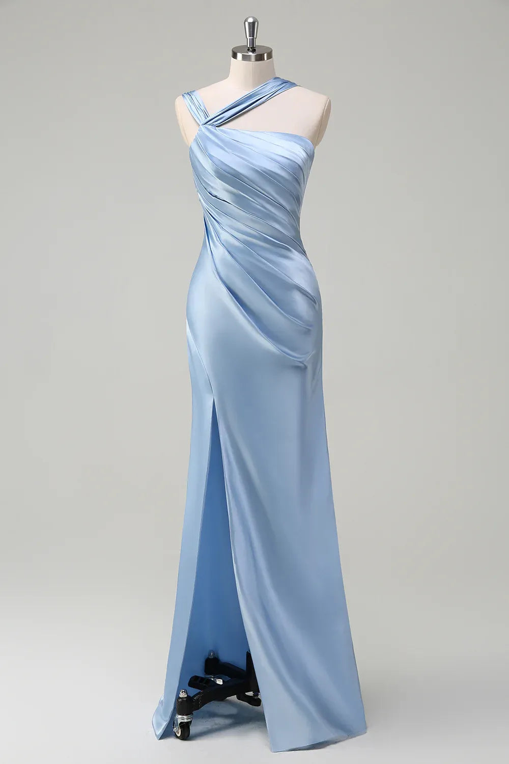 Sheath/Column One Shoulde Sleeveless Floor-Length Evening Dress