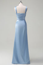 Sheath/Column One Shoulde Sleeveless Floor-Length Evening Dress