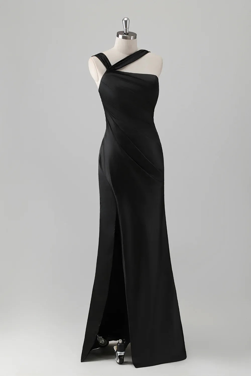 Sheath/Column One Shoulde Sleeveless Floor-Length Evening Dress