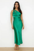 Sheath/Column One Shoulder Sleeveless Backless Ankle-Length Prom Dress