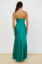 Sheath/Column One Shoulder Sleeveless Backless Floor-Length Prom Dress