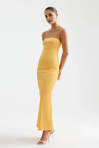 Sheath/Column Spaghetti Straps Sleeveless Backless Ankle-Length Evening Dress