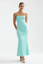 Sheath/Column Spaghetti Straps Sleeveless Backless Ankle-Length Evening Dress