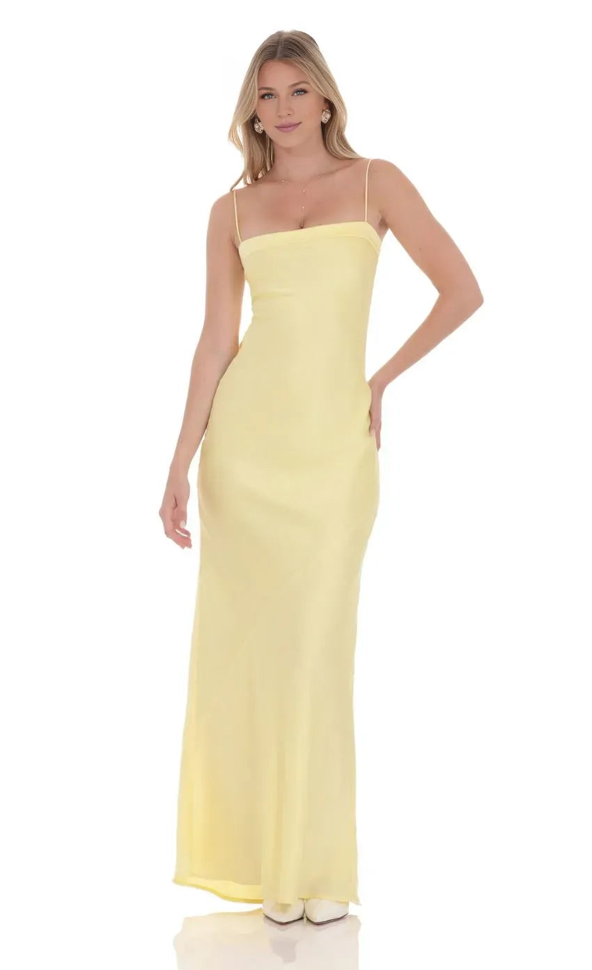 Sheath/Column Spaghetti Straps Sleeveless Up Floor-Length Prom Dress