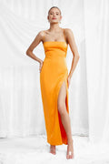 Sheath/Column Spaghetti Straps Sleeveless Ankle-Length Prom Dress