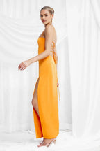 Sheath/Column Spaghetti Straps Sleeveless Ankle-Length Prom Dress